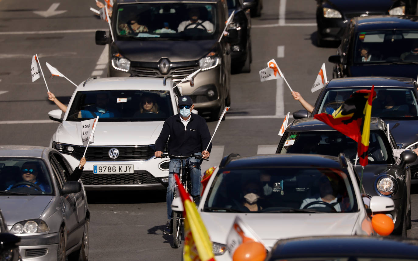 Fotos: La &#039;marea naranja&#039; recorre el centro de Murcia contra la &#039;ley Celaá&#039;