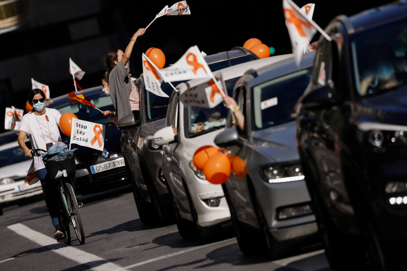 Fotos: La &#039;marea naranja&#039; recorre el centro de Murcia contra la &#039;ley Celaá&#039;