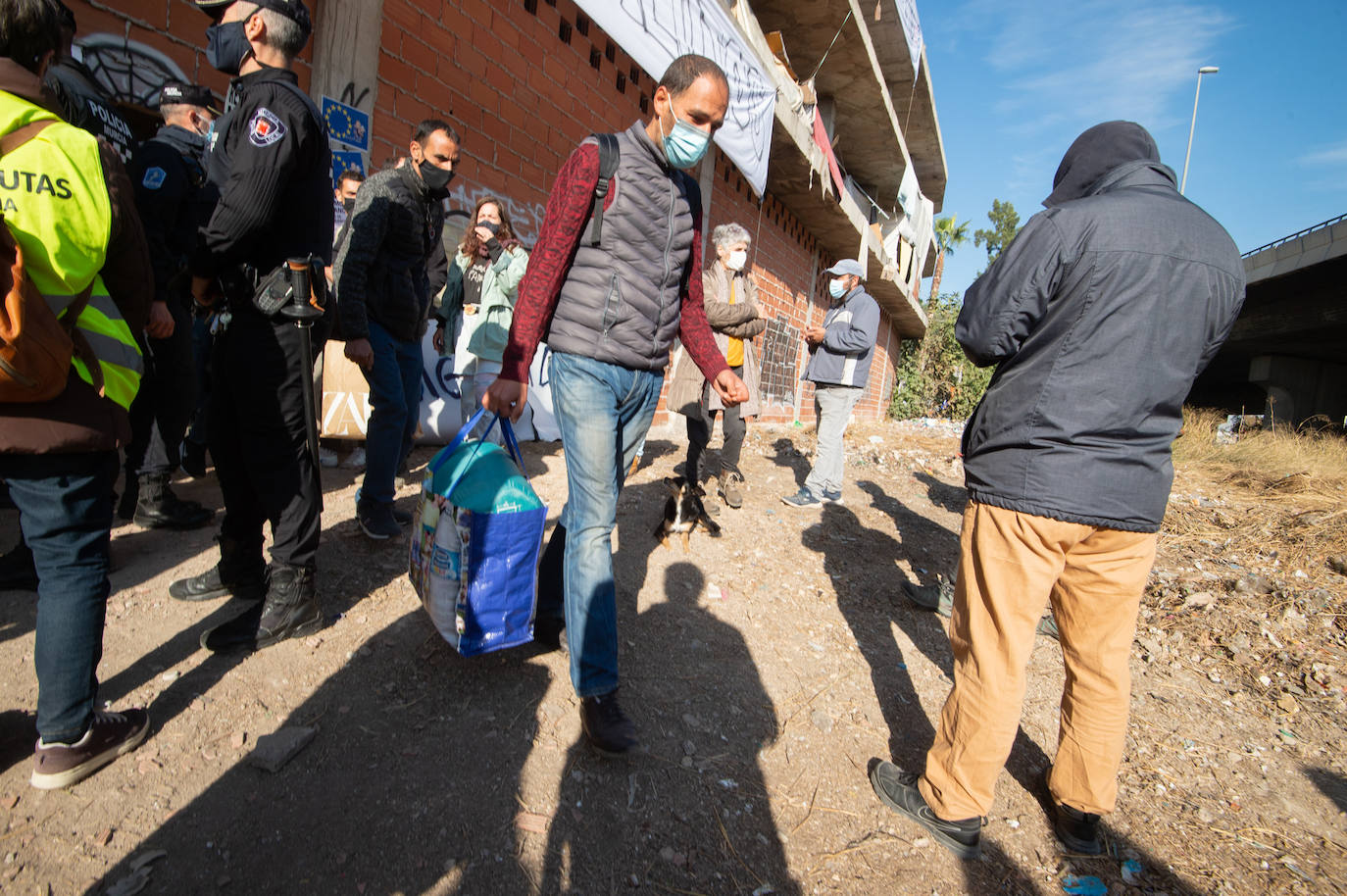 Fotos: Protestas por el desalojo de un edificio ocupado en el barrio murciano de San Pío