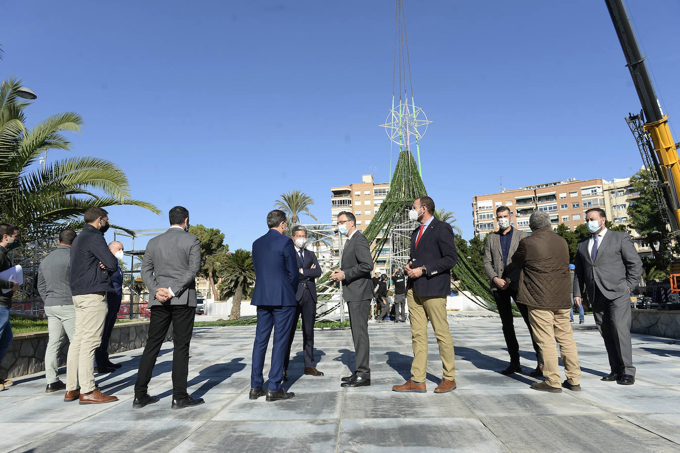 Fotos: Presentación del árbol de Navidad en la plaza Circular de Murcia