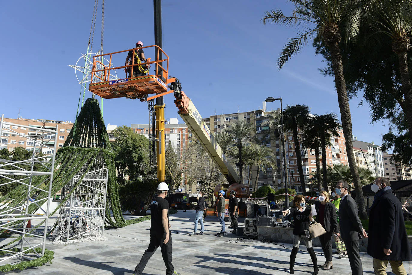 Fotos: Presentación del árbol de Navidad en la plaza Circular de Murcia