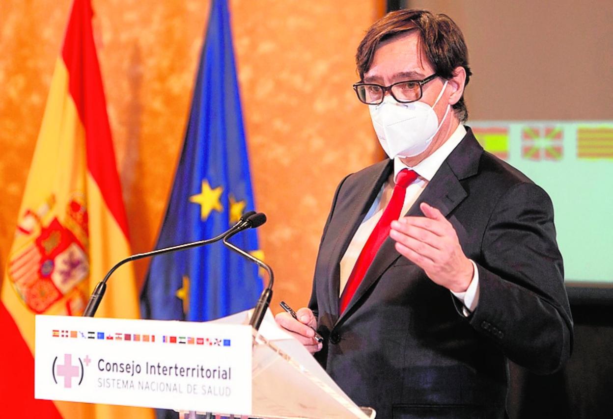 Salvador Illa, tras la reunión del Consejo Interterritorial. 