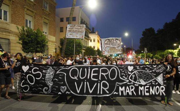 Galería. Manifestación en Murcia por el Mar Menor. 