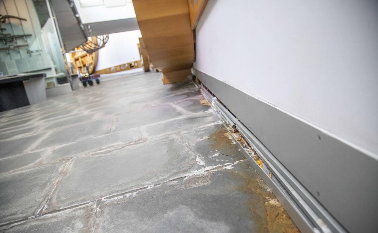 Imagen tomada en junio de las filtraciones que han sido reparadas.