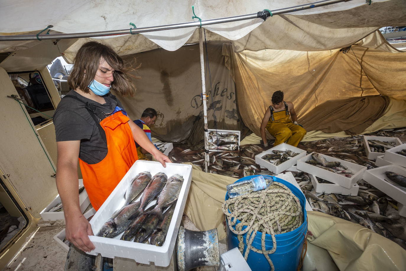 12-07-2020. Los pescadores del Mar Menor viven uno de sus mejores años, con un 166% más de capturas