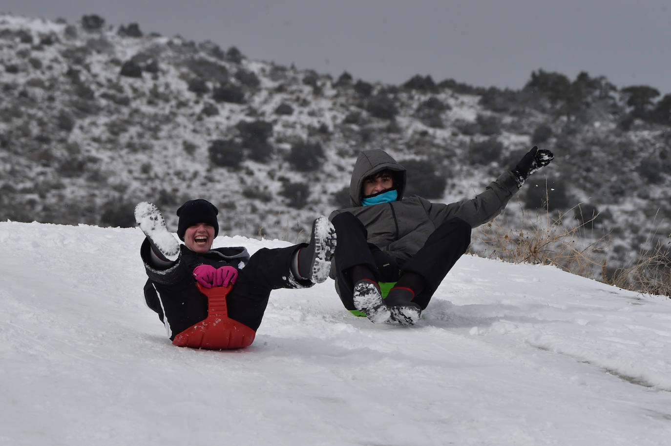 Fotos: El 2021 llega con nieve a Moratalla y Caravaca