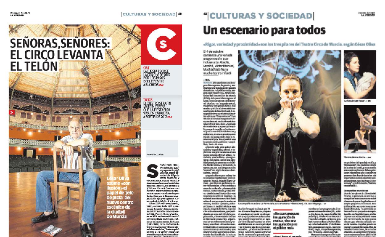 22/09/2011 La reapertura del Teatro Circo Murcia el 4 de octubre de 2011 convirtió la presentación de su primera programación en un gran acontecimiento para público y compañías