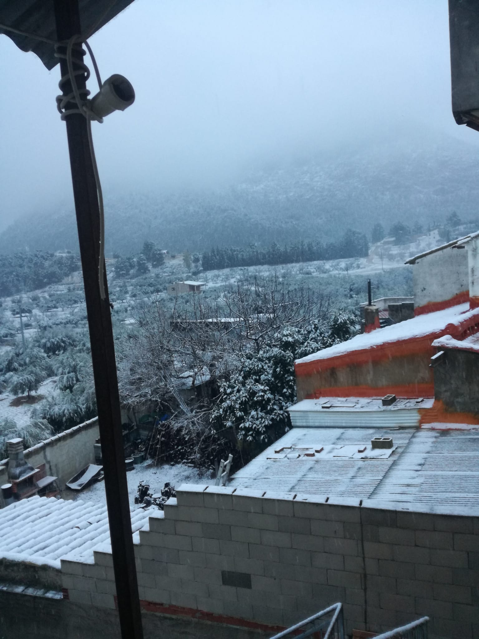 Nieve en Casas Nuevas, Mula.