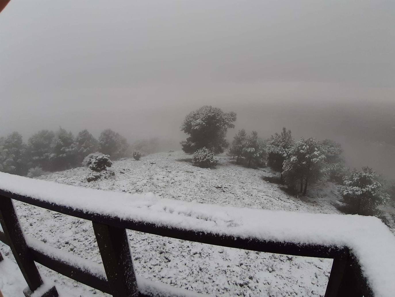 Nieve en la Comarca del Río Mula, Pliego. 