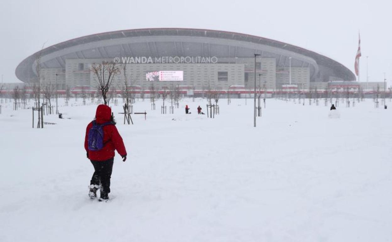 Así lucían este sábado las inmediaciones del Wanda Metropolitano. 