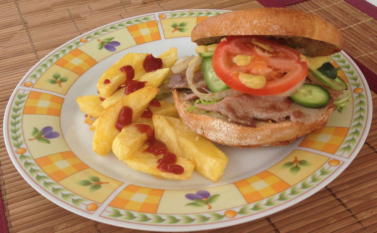Hamburguesa de secreto ibérico