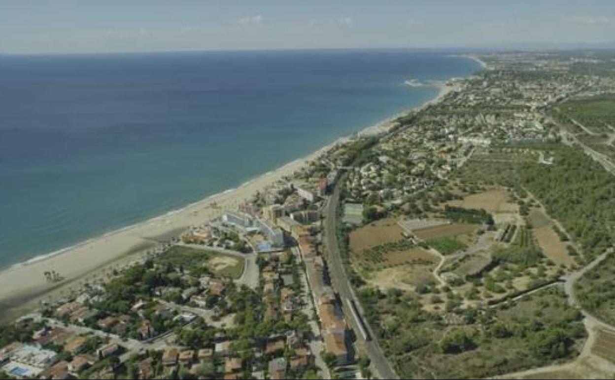 Panorámica del trazado del Corredor Mediterráneo. 