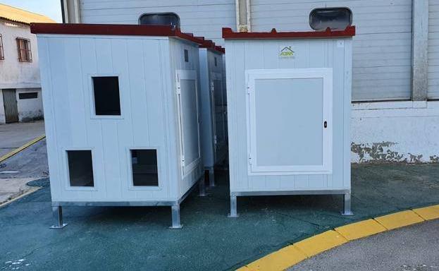 Los cubículos para gatos instalados en Alcantarilla.
