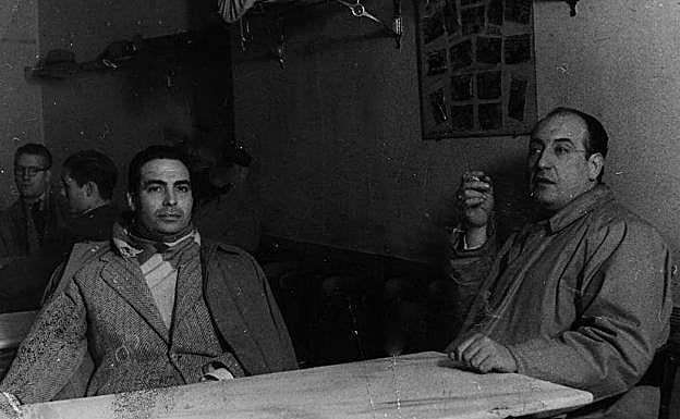 El tenor Francisco Bosch y el maestro Santos.