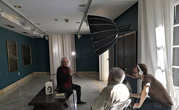 Soren Peñalver, durante la grabación en el Museo Ramón Gaya. 