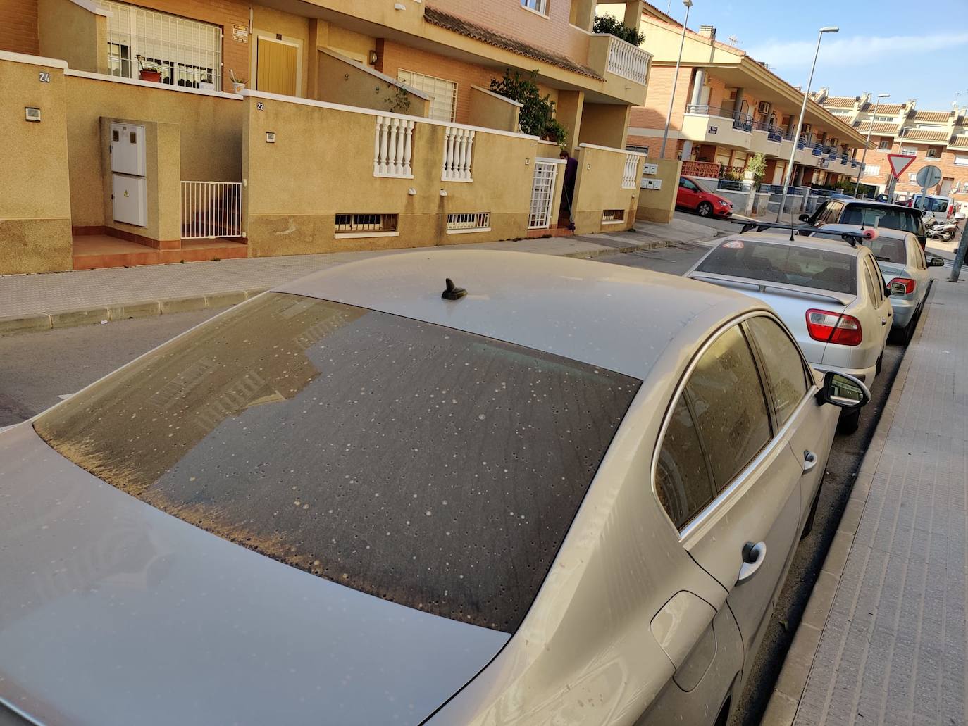 Fotos: El polvo africano cubre coches y calles de la Región de Murcia