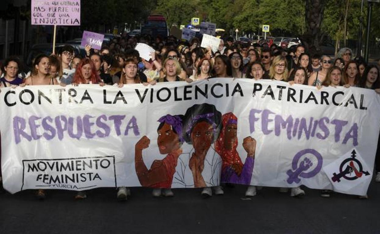 Concentración del Movimiento Feminista en Murcia, en una imagen de archivo. 
