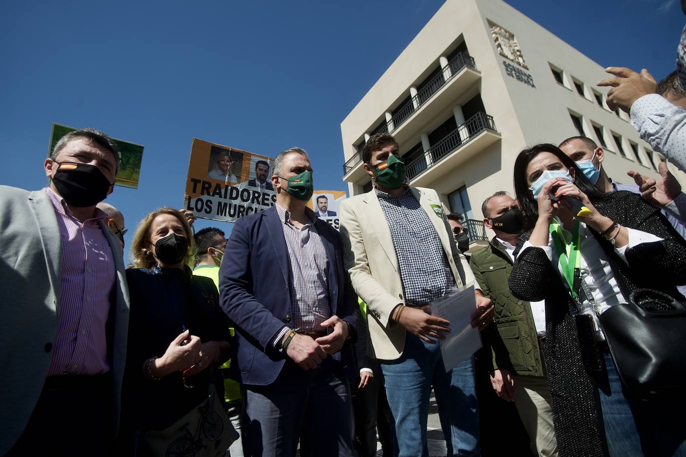 Fotos: La protesta de Vox en Murcia para exigir elecciones anticipadas, en imágenes
