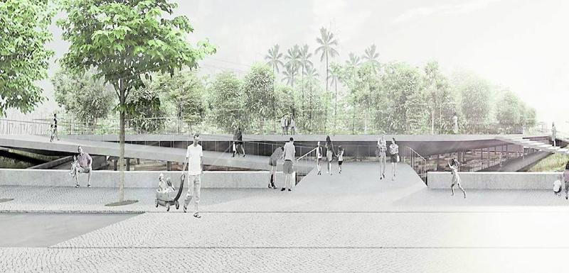 Otra recreación del futuro jardín de San Esteban.