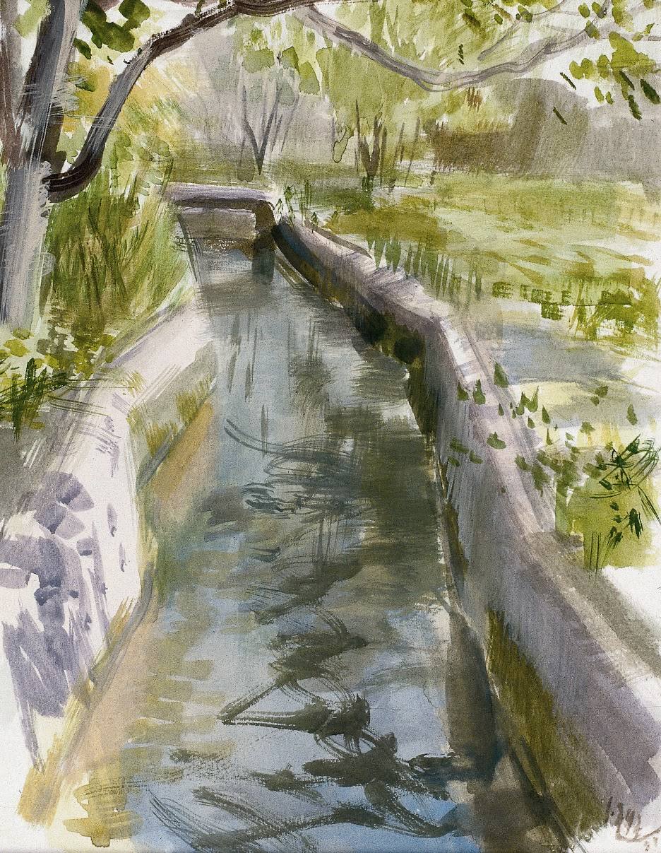 La acequia, en 1977, por Ramón Gaya.