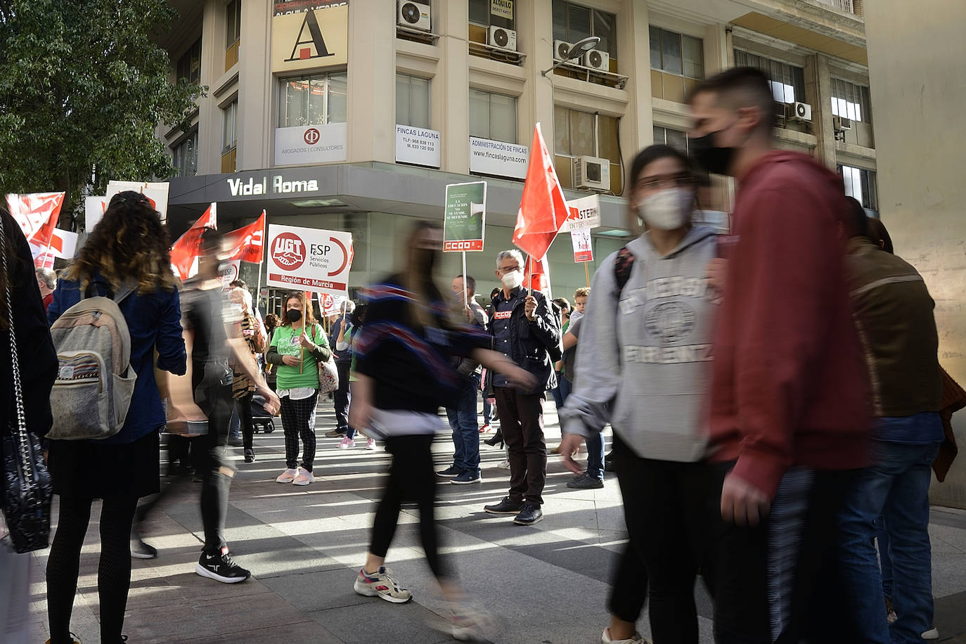 Fotos: Protesta en Murcia contra la «venta» de la educación