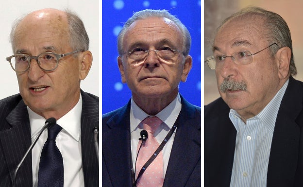 Antonio Brufau, Isidro Fainé y Luis del Rivero. 