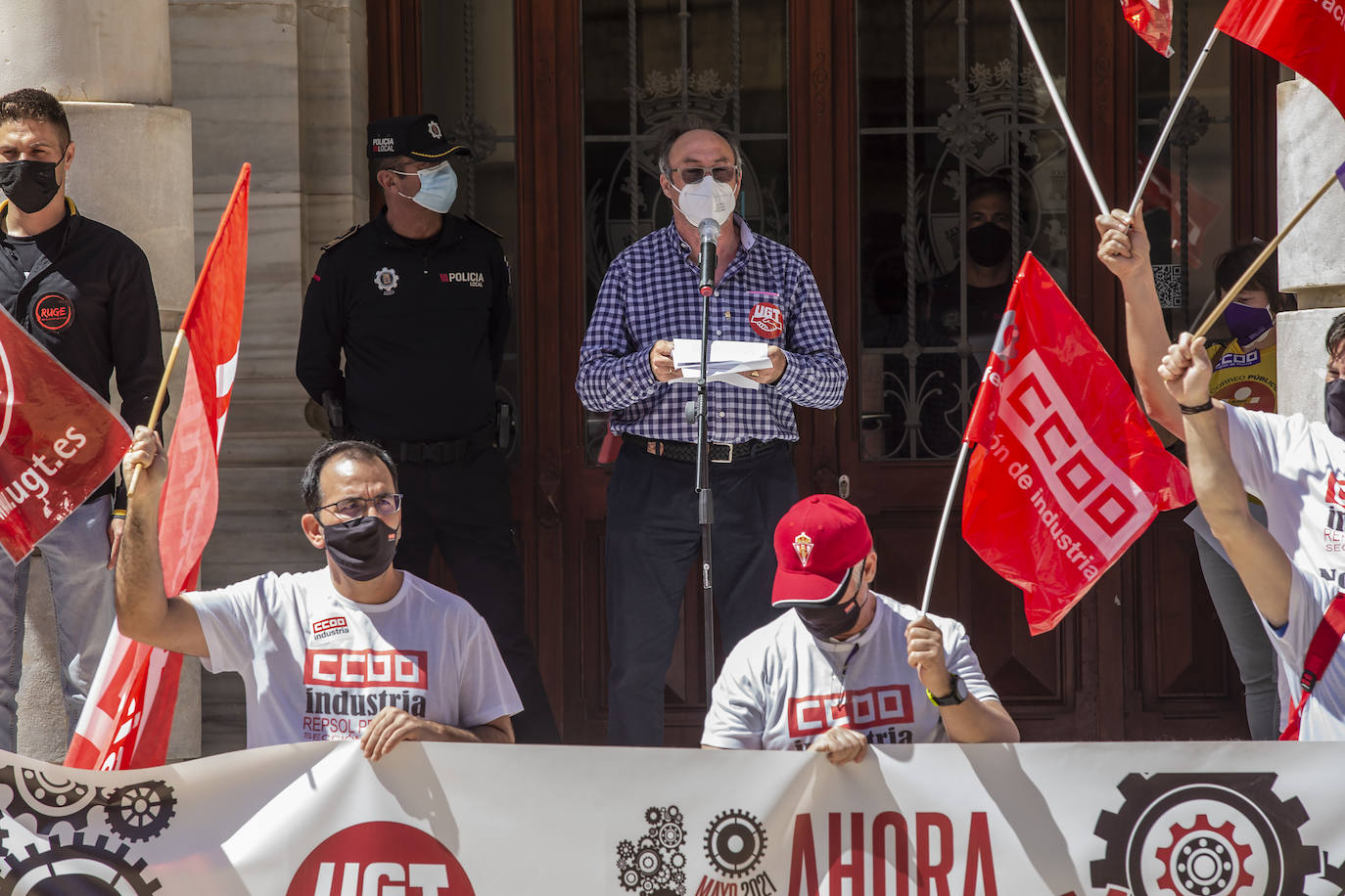 Fotos: Manifestación del Primero de Mayo en Cartagena