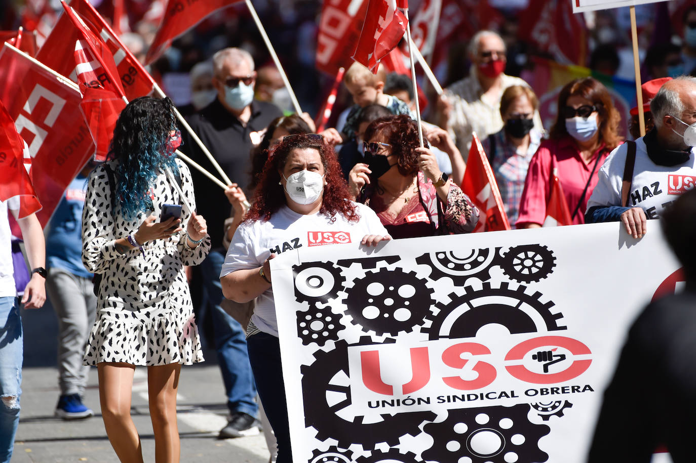 Fotos: Manifestación del Primero de Mayo en Murcia