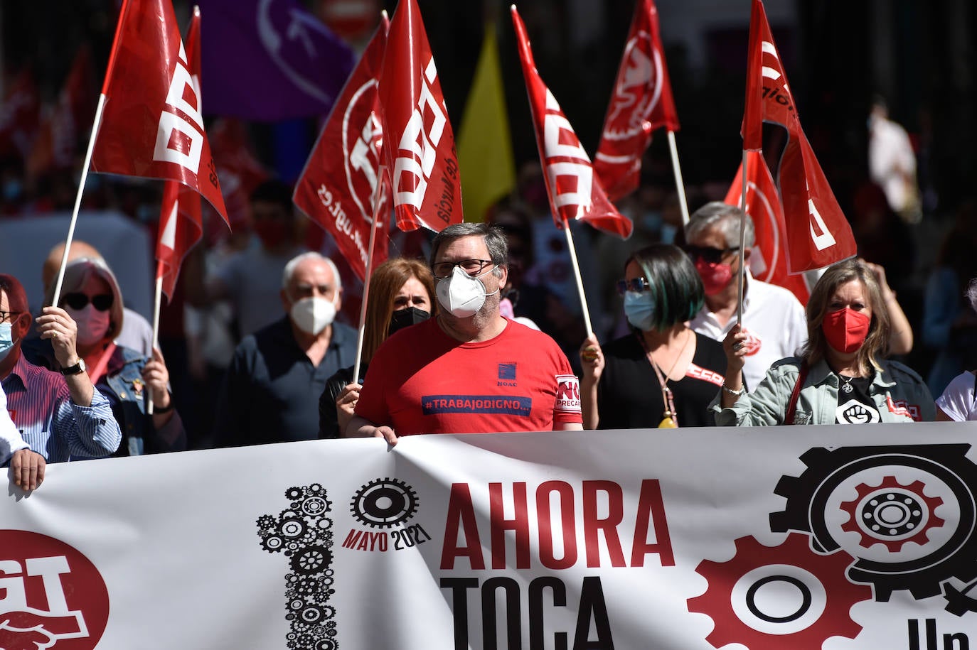 Fotos: Manifestación del Primero de Mayo en Murcia