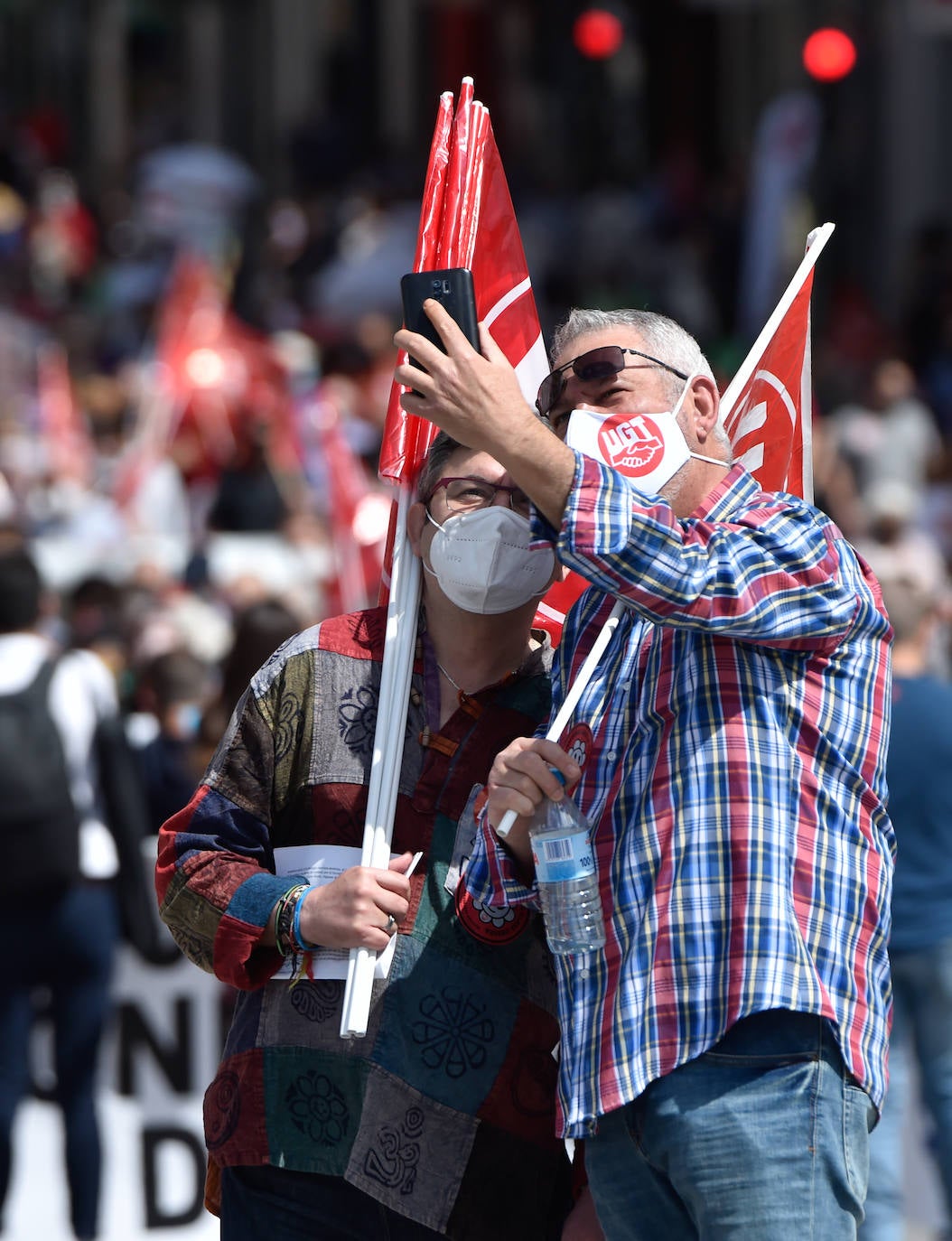 Fotos: Manifestación del Primero de Mayo en Murcia