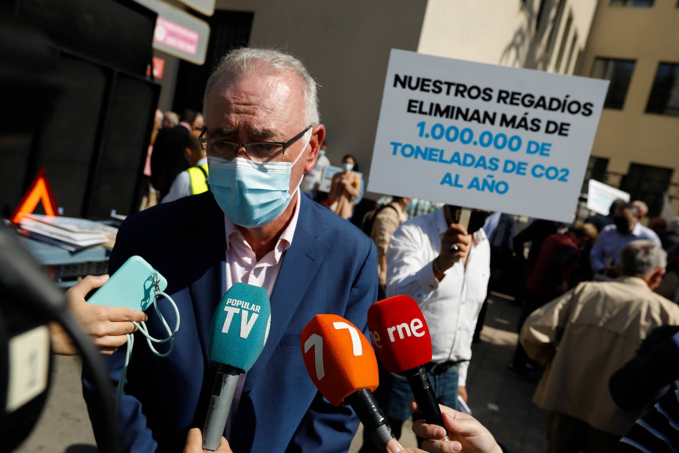 Fotos: Protesta del Sindicato Central de Regantes del Acueducto Tajo-Segura