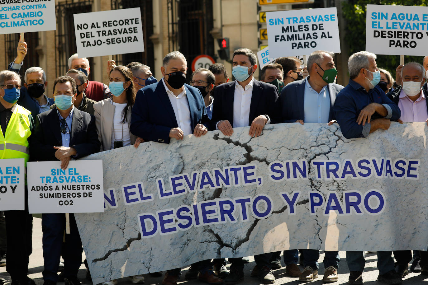 Fotos: Protesta del Sindicato Central de Regantes del Acueducto Tajo-Segura