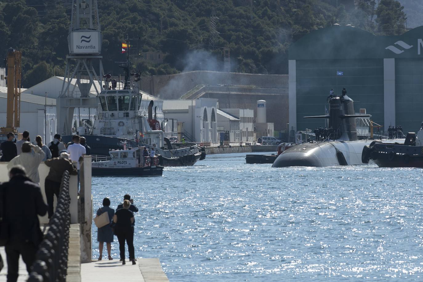 Fotos: El submarino &#039;Isaac Peral&#039; supera las primeras prubas de soplado