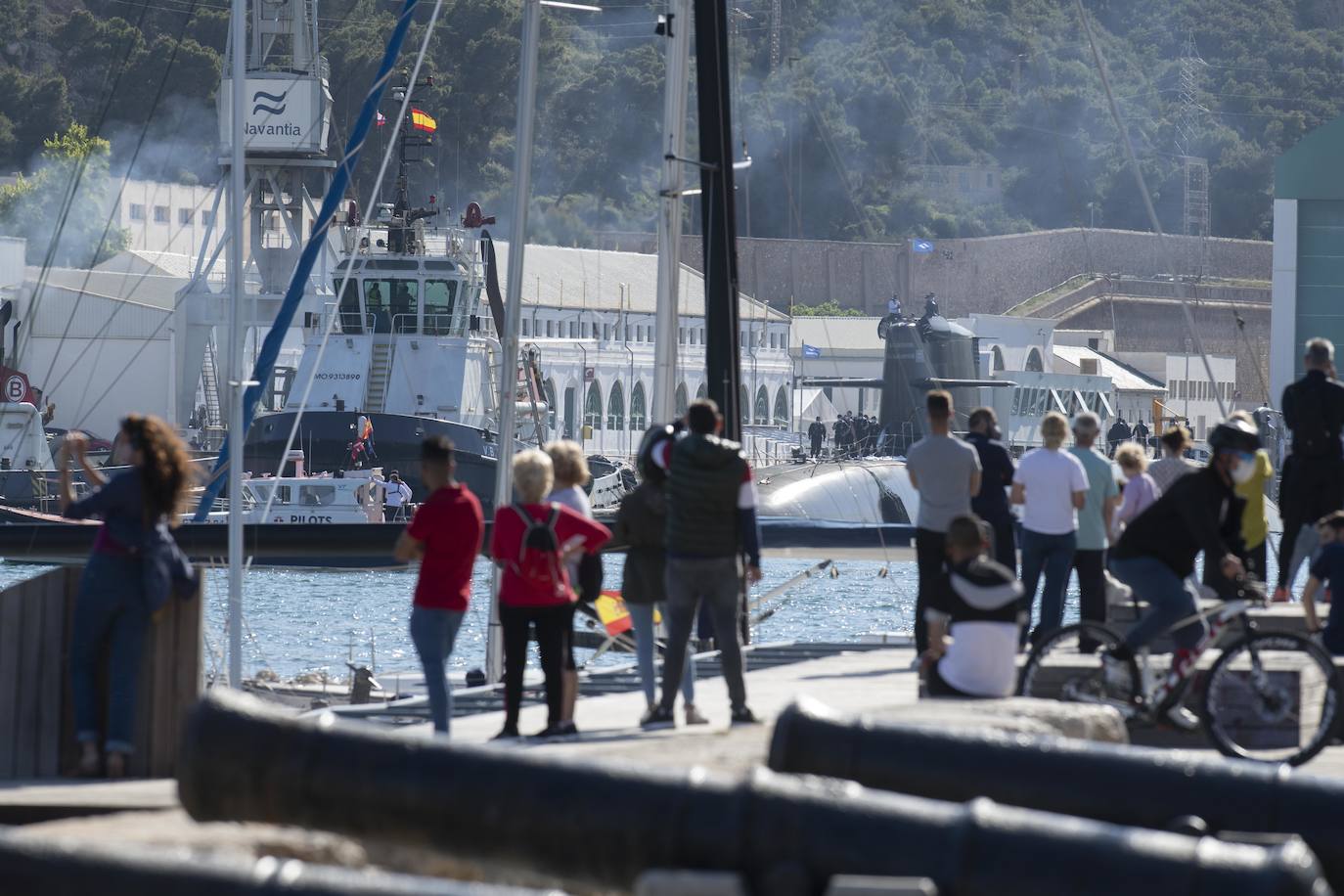 Fotos: El submarino &#039;Isaac Peral&#039; supera las primeras prubas de soplado