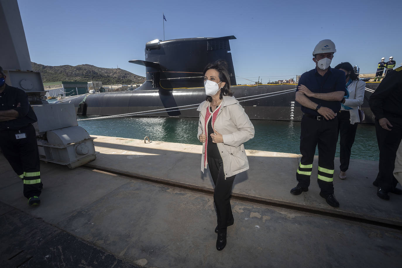 Fotos: Visita de la ministra de Defensa, Margarita Robles, al submarino S-81 en Cartagena