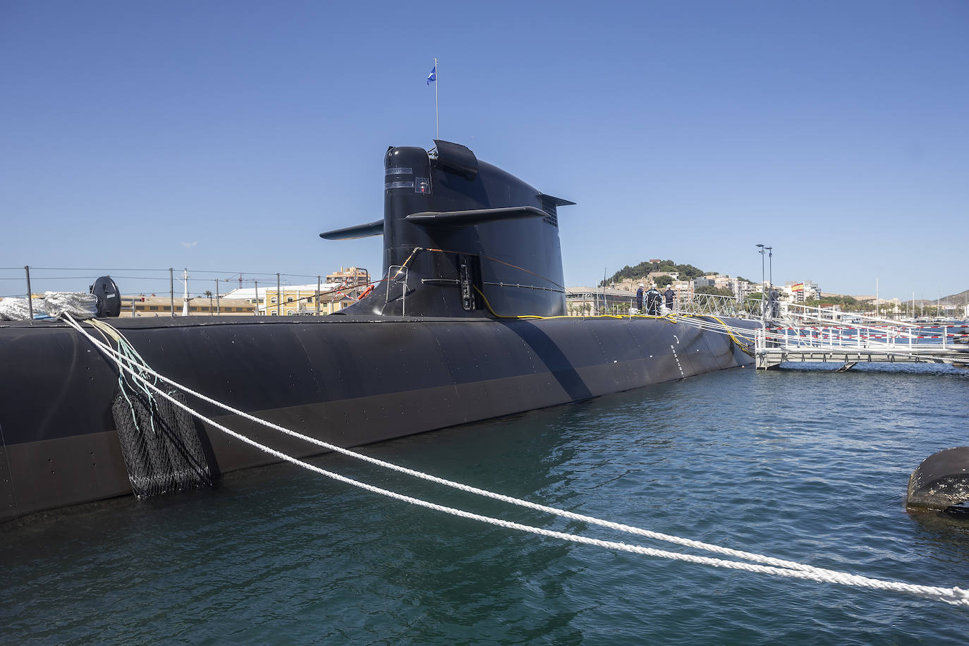 Fotos: Visita de la ministra de Defensa, Margarita Robles, al submarino S-81 en Cartagena