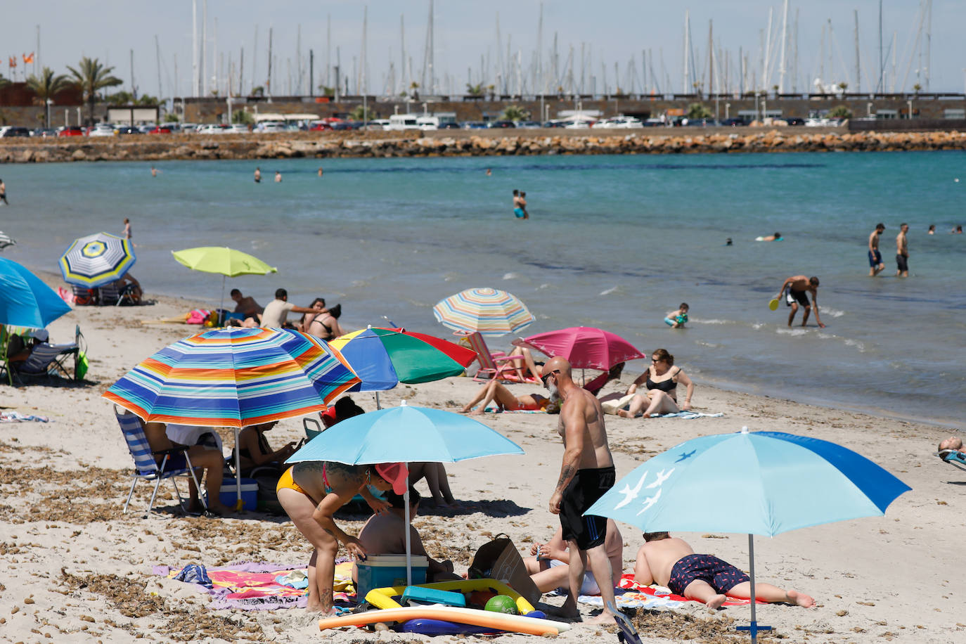 Fotos: Las playas de la Región se llenan el primer fin de semana sin estado de alarma