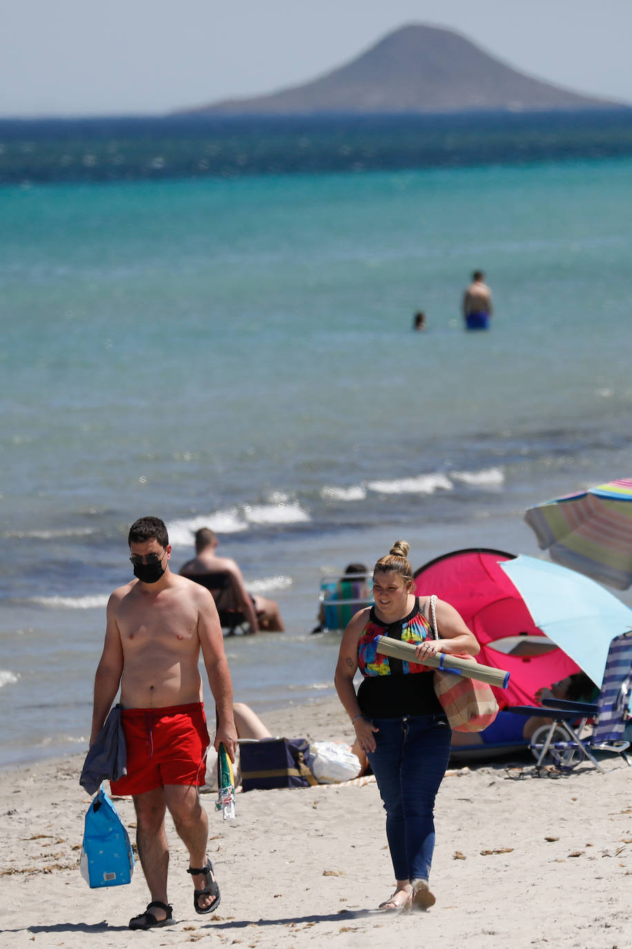 Fotos: Las playas de la Región se llenan el primer fin de semana sin estado de alarma