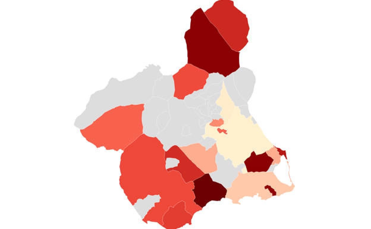 Municipios de la Región de Murcia con más de 20.000 habitantes.