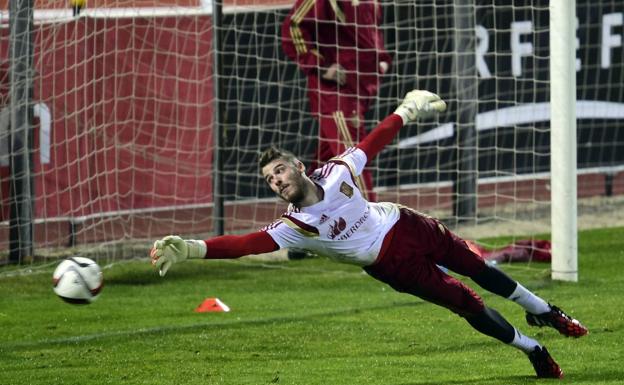 David De Gea, durante una concentración de la selección española. 