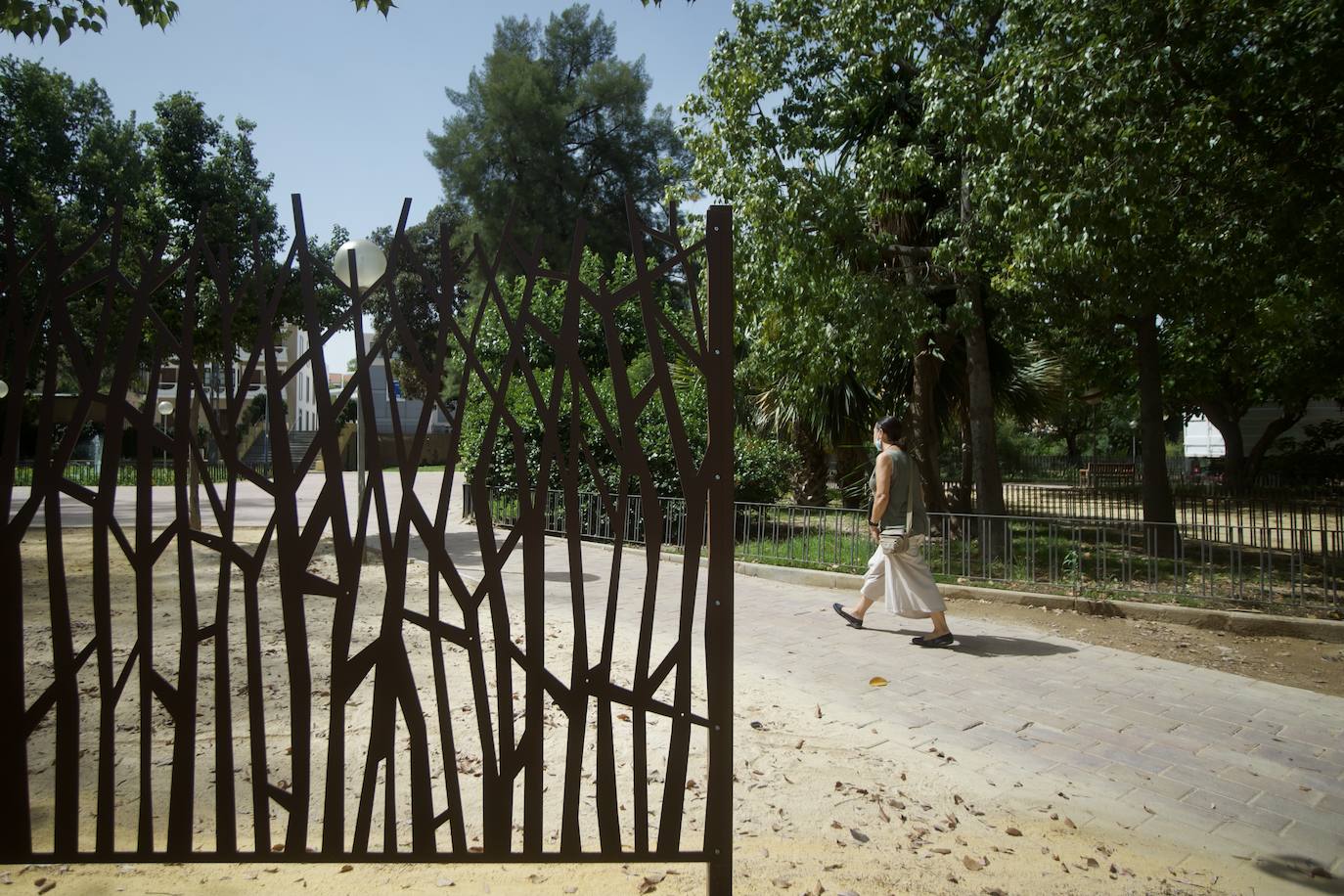 Fotos: Comienza el vallado del Jardín del Malecón de Murcia