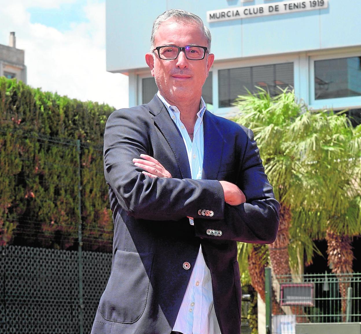 José Pallarés, en el Murcia Club de Tenis. 