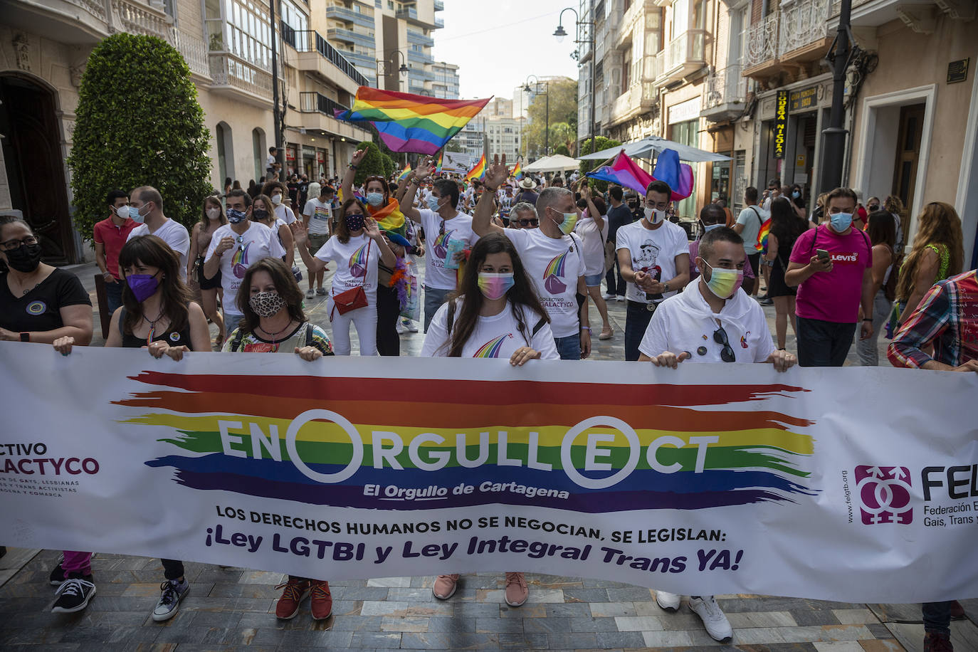 Fotos: Clamor por la Ley Integral Trans en la marcha del Orgullo en Cartagena