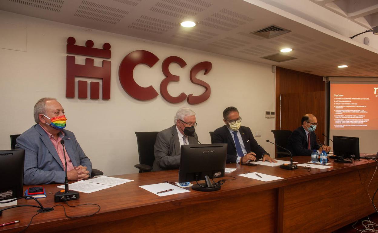 Pleno del Consejo Económico y Social de la Región de Murcia, este jueves.