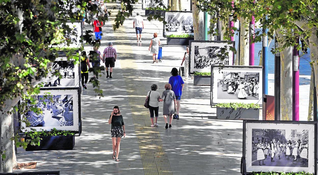 La exposición de la familia López, desplegada a lo largo del paseo Alfonso X. 
