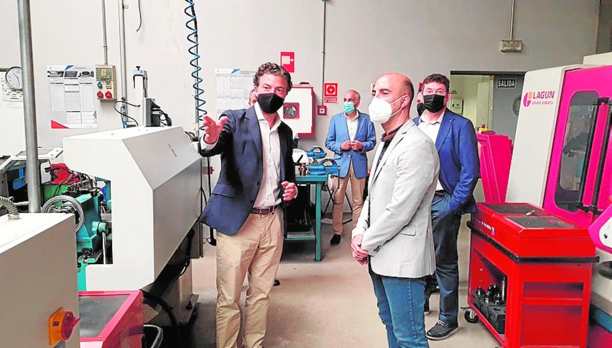 Visita ayer del alcalde al centro de formación de Fremm. 