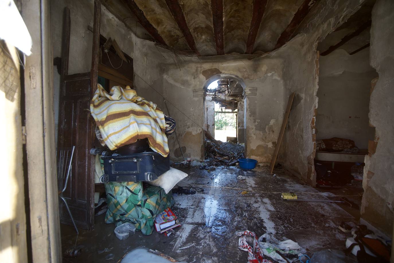 Fotos: Incendio en un huerto abandonado de Barriomar