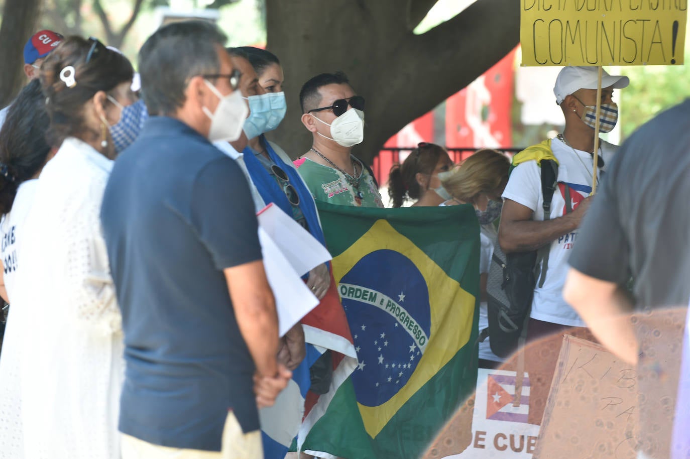 Fotos: Concentración en Murcia en contra del régimen castrista