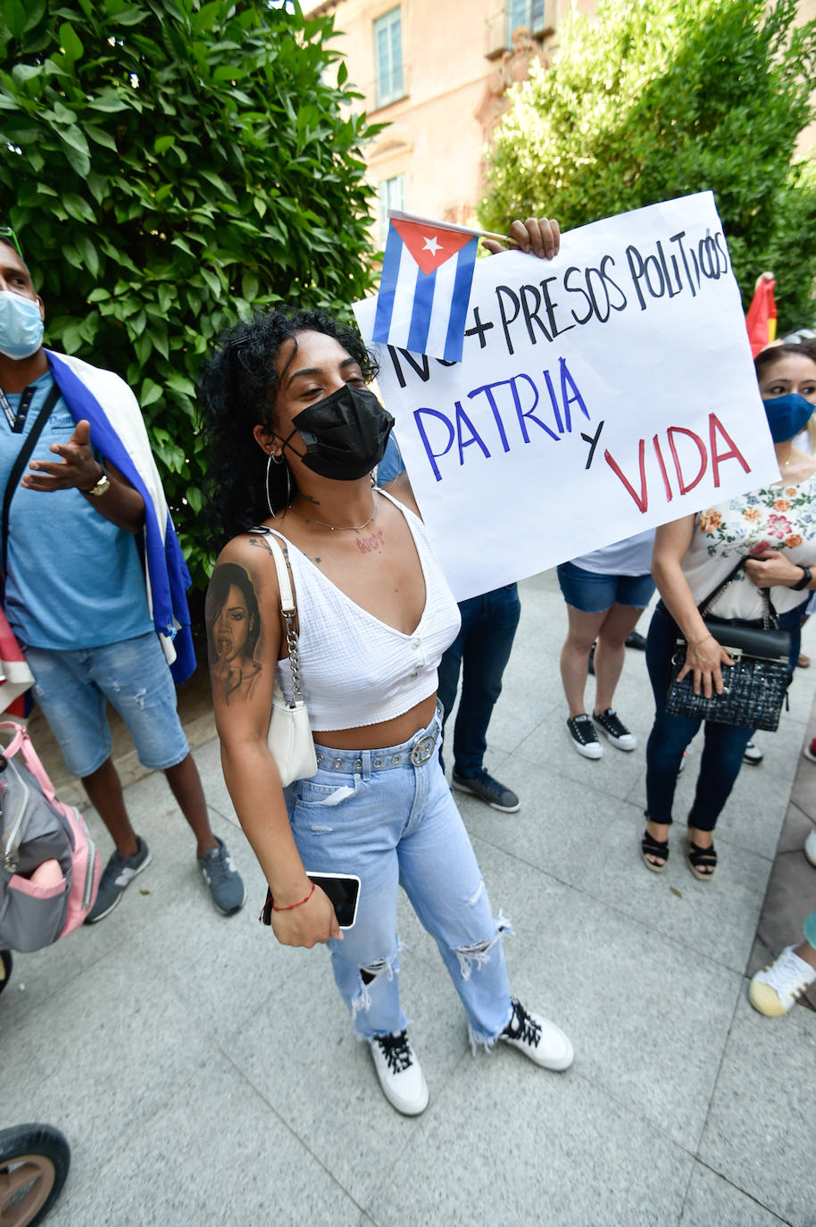 Fotos: Concentración en Murcia en contra del régimen castrista