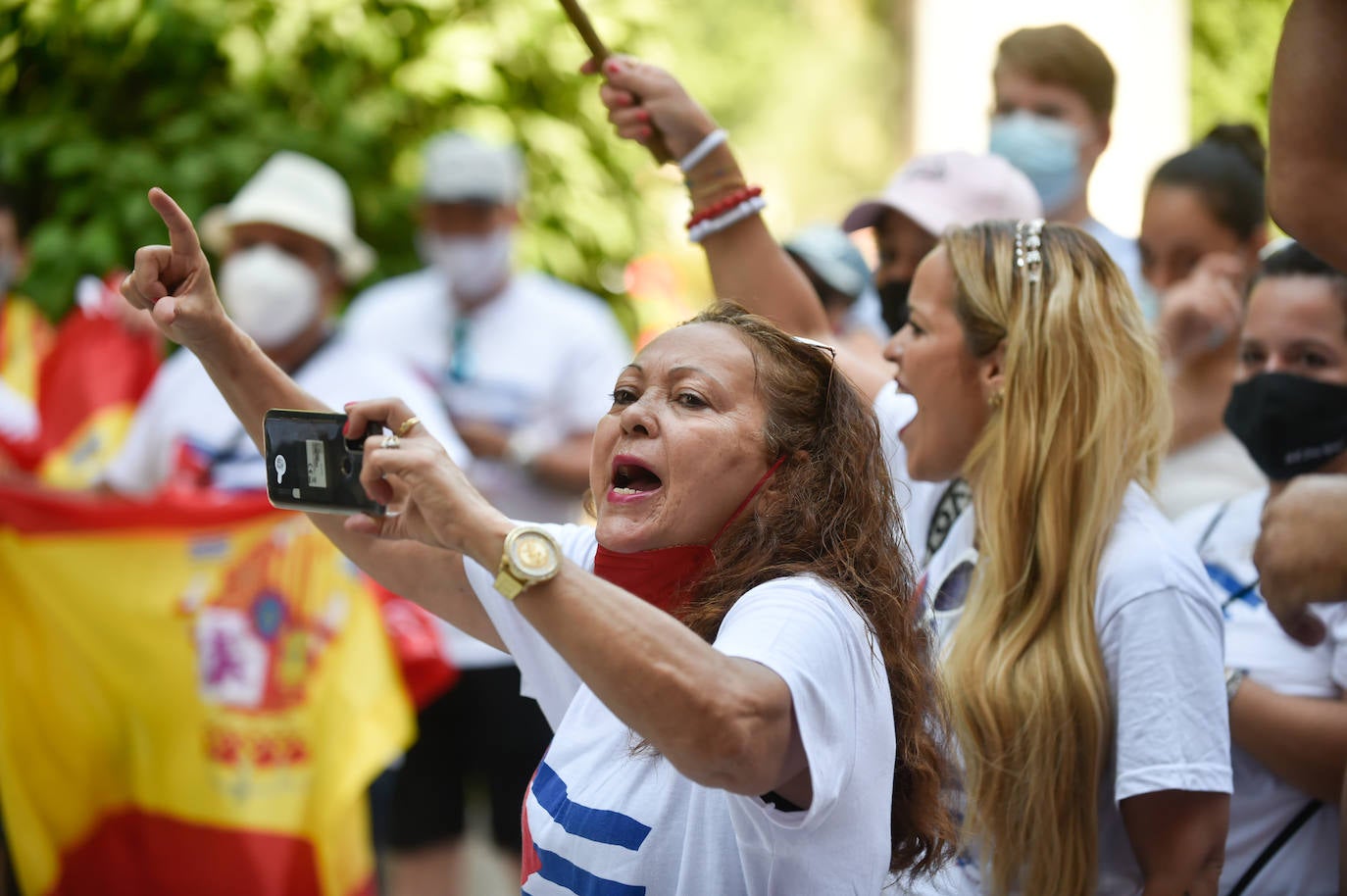 Fotos: Concentración en Murcia en contra del régimen castrista